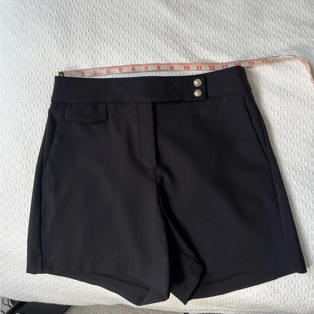 Rachel Zoe Elegant Black High Waist Dress Shorts Size 6